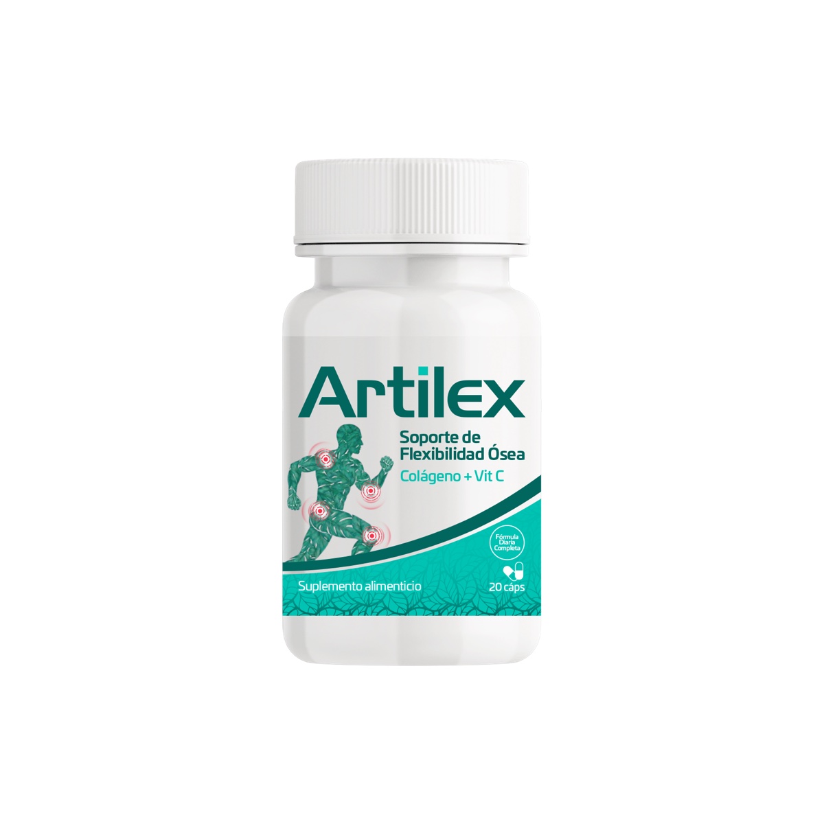 Frasco de Artilex, suplemento alimenticio de 20 cápsulas
